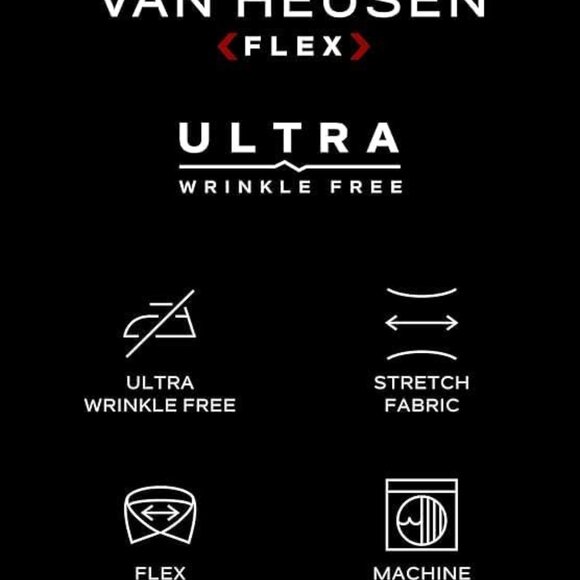 Van Heusen Dress Shirt Mens XL 34/35, 14-14 1/2, Slim Fit Rose Wrinkle Free - Picture 4 of 4